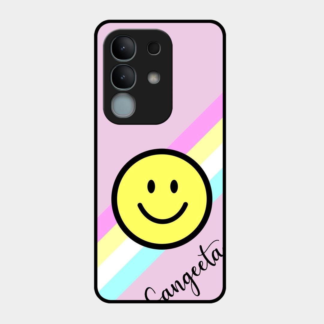 Smiley Glass Case Cover For Vivo Y31 Pro 5G