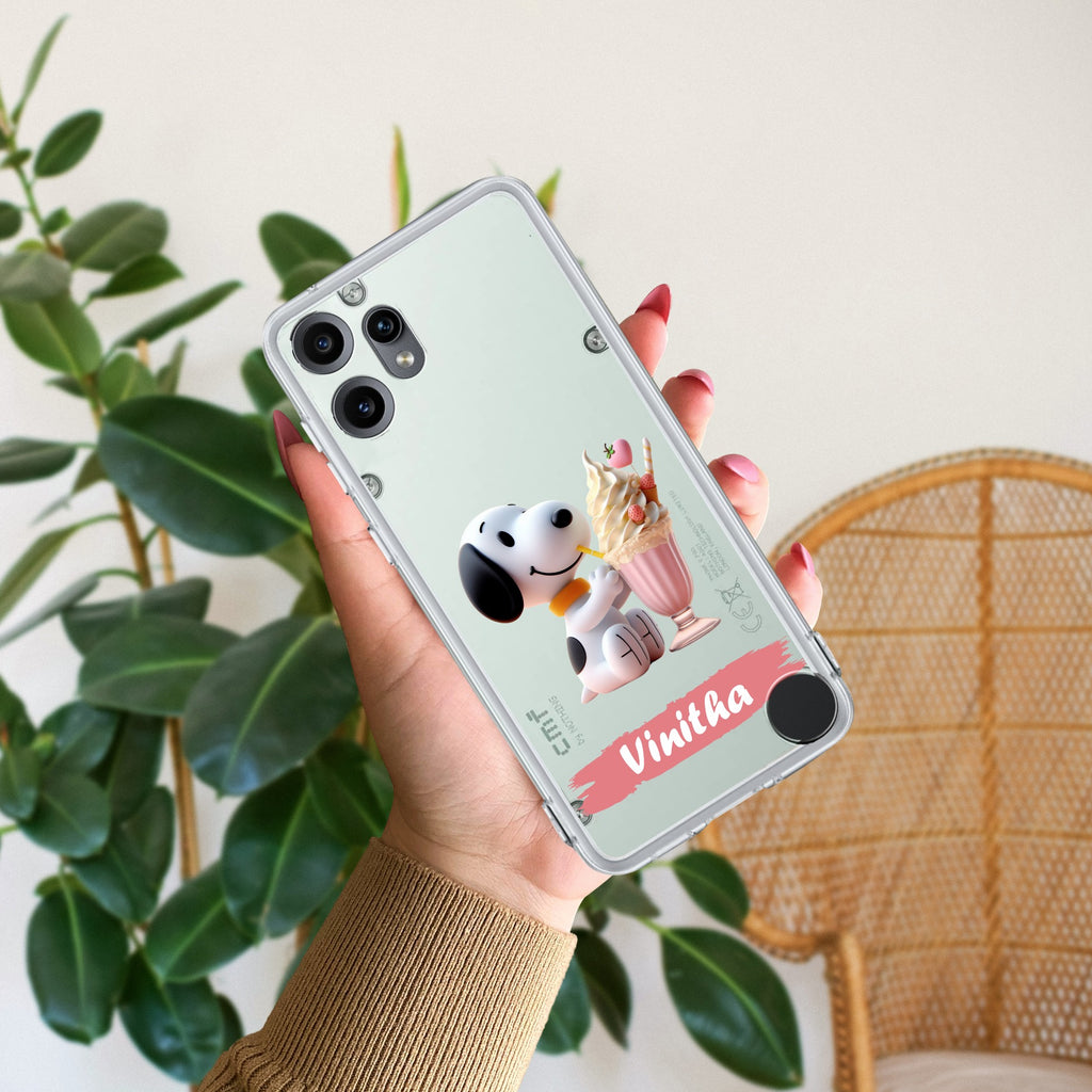Snoopy Customize Anti Yellow Case For CMF by Nothing Phone 2 Pro