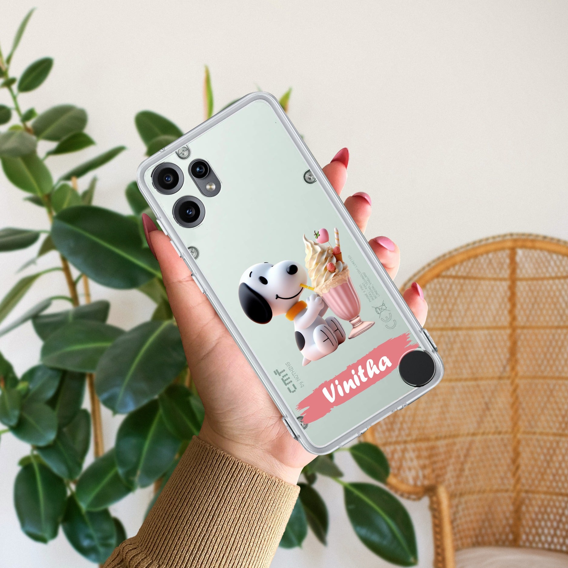 Snoopy Customize Transparent Silicon Case For CMF by Nothing Phone 2 Pro