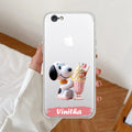 Snoopy Customize Transparent Silicon Case For iPhone 7 / iPhone 8 / iPhone Se 2020