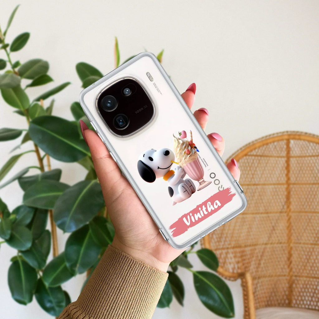 Snoopy Customize Transparent Silicon Case For iQOO 12 5G