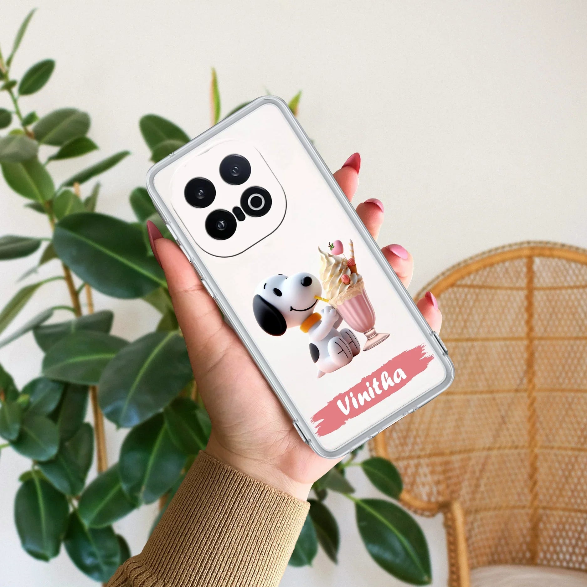 Snoopy Customize Transparent Silicon Case For iQOO 13 5G