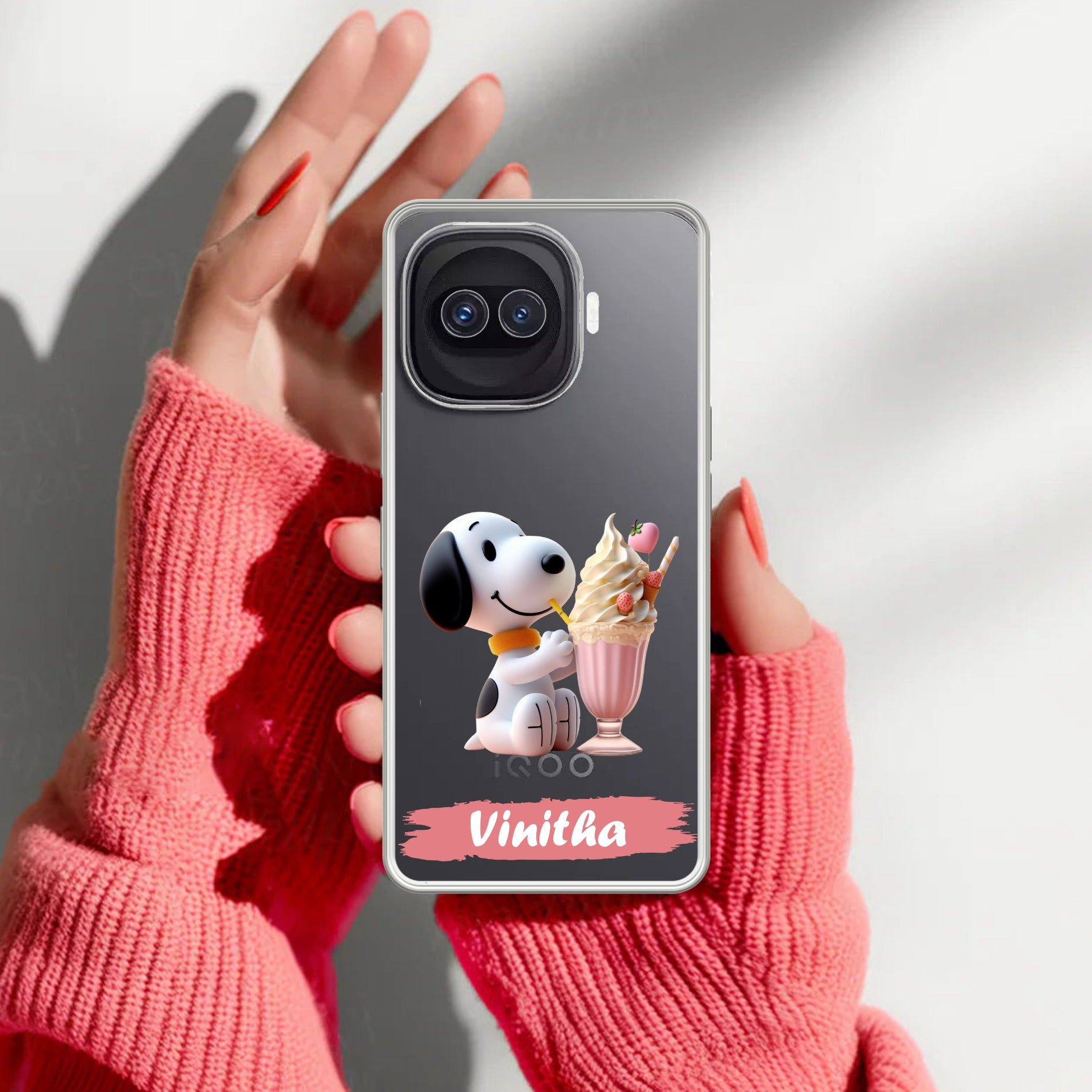 Snoopy Customize Transparent Silicon Case For iQOO