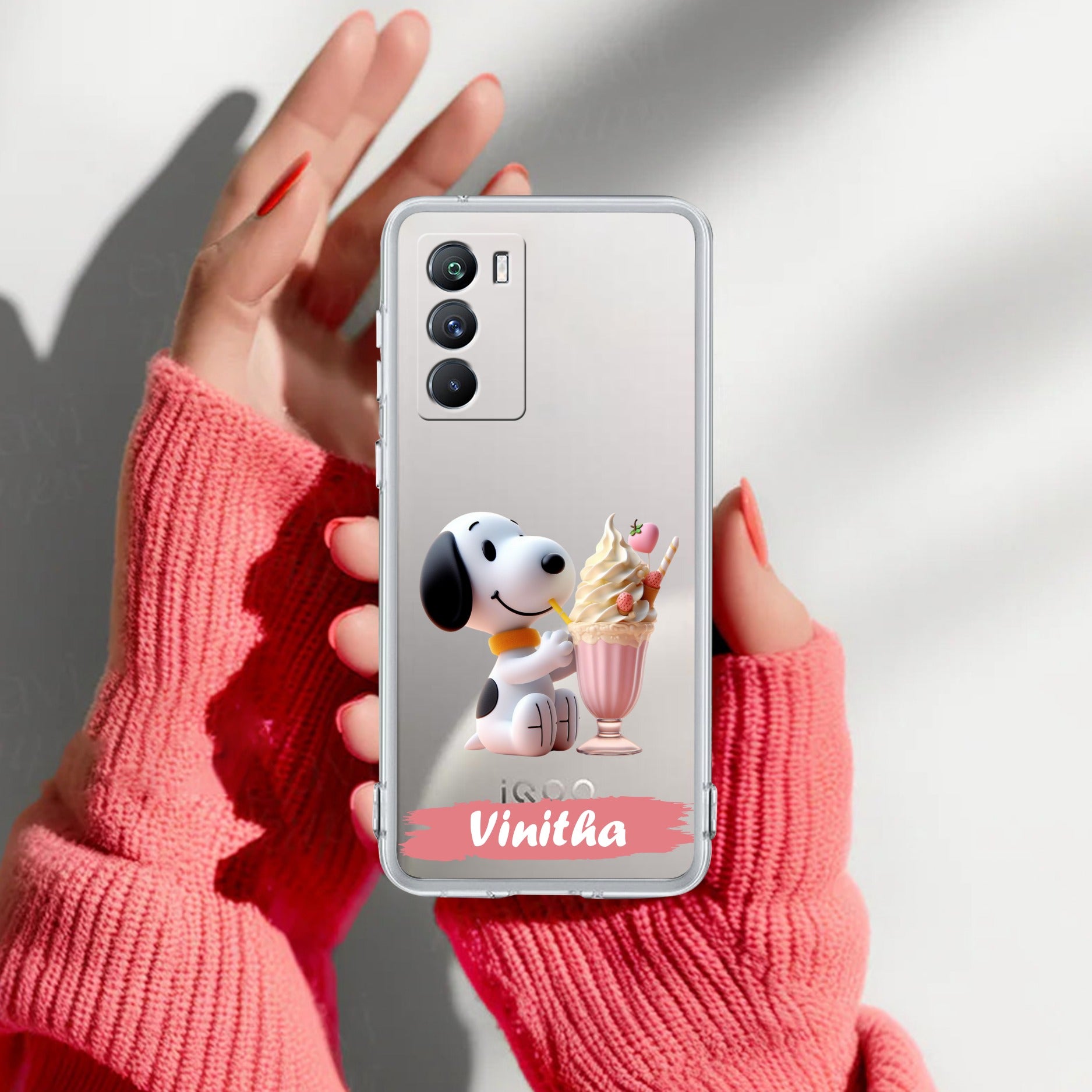 Snoopy Customize Transparent Silicon Case For iQOO 9 SE 5G