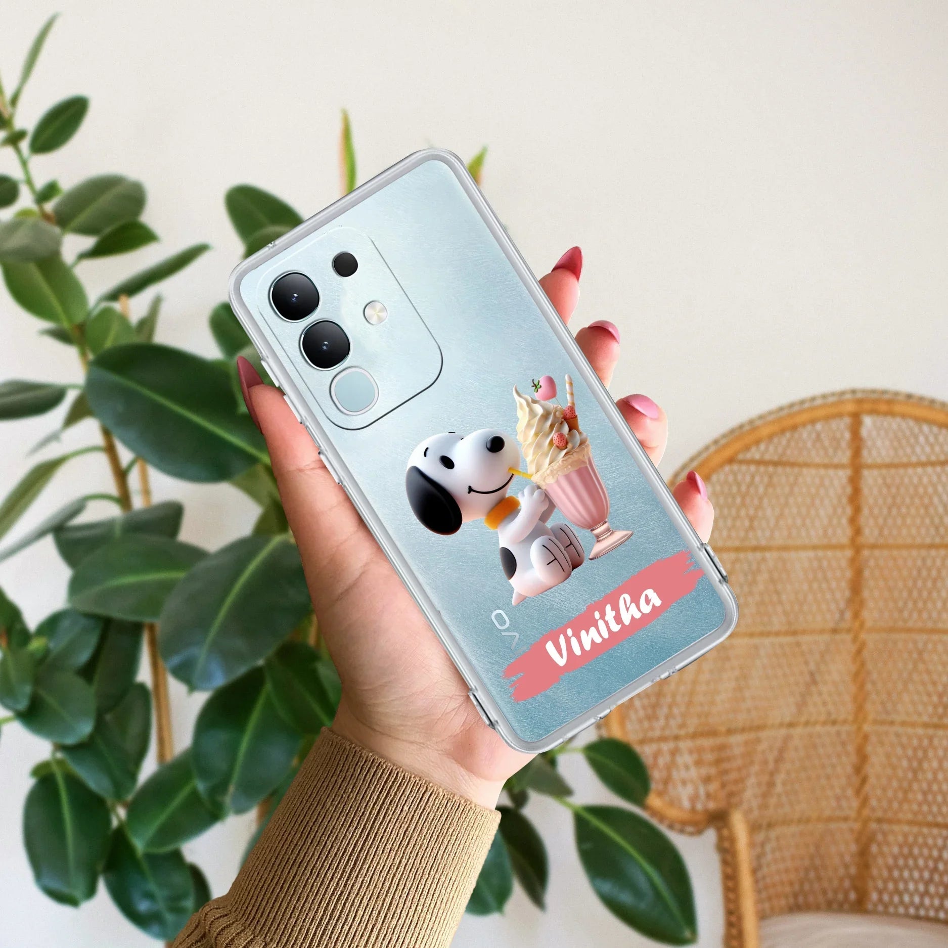 Snoopy Customize Transparent Silicon Case For iQOO Z7 5G