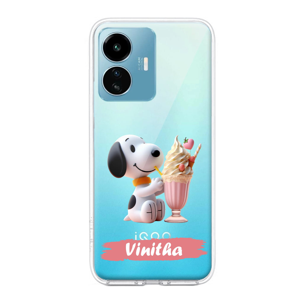 Snoopy Customize Transparent Silicon Case For iQOO Z6 Lite 5G