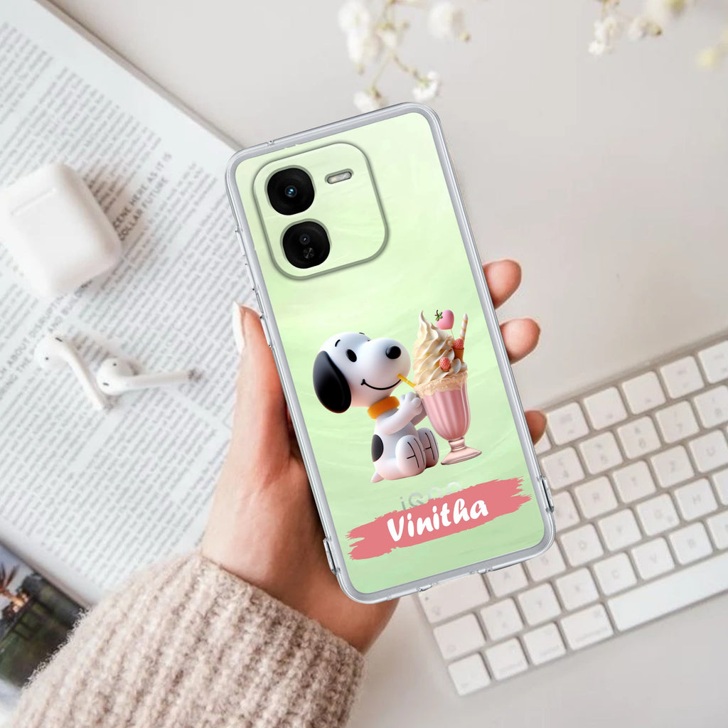 Snoopy Customize Transparent Silicon Case For iQOO Z9x 5G