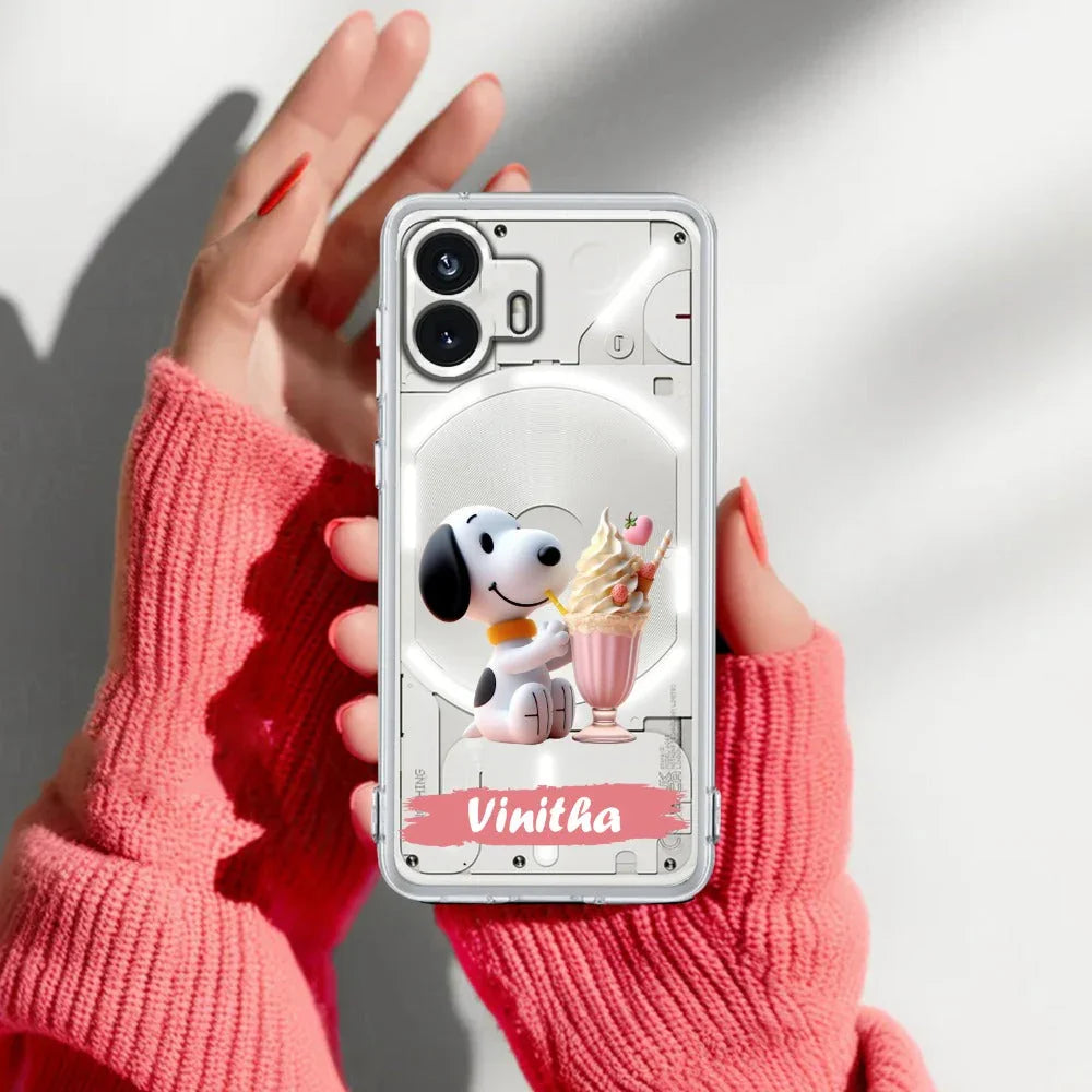Snoopy Customize Transparent Silicon Case For Nothing - ShopOnCliQ