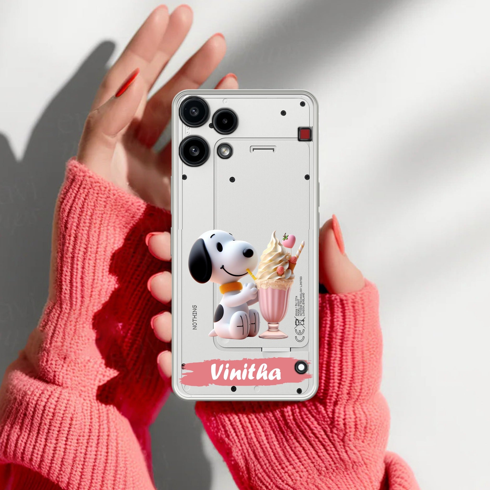 Snoopy Customize Transparent Silicon Case For Nothing