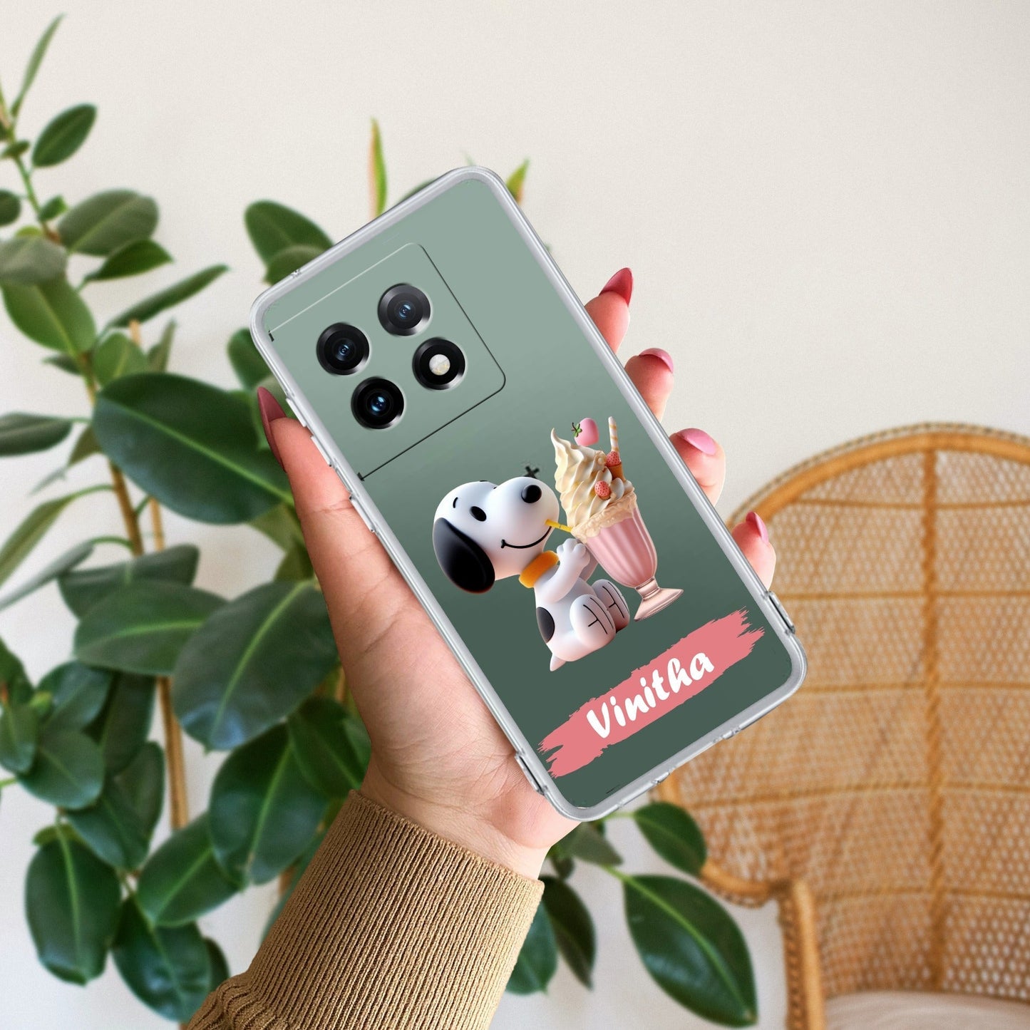 Snoopy Customize Transparent Silicon Case For OnePlus