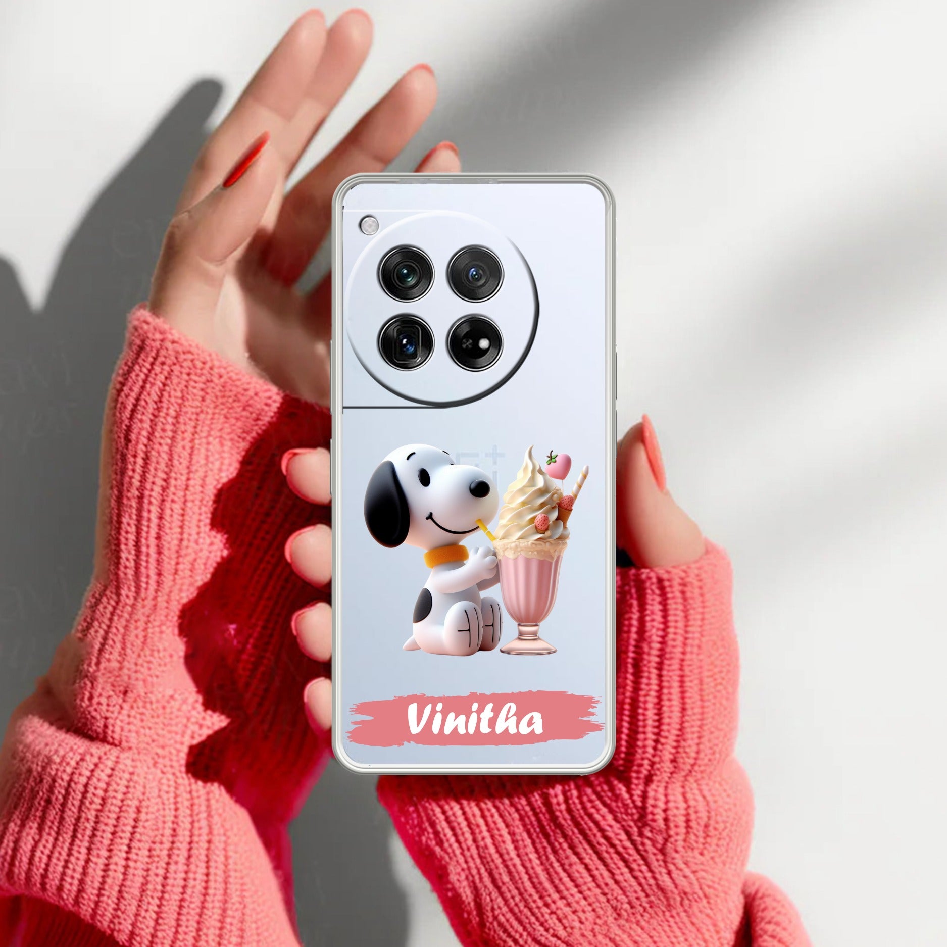 Snoopy Customize Transparent Silicon Case For OnePlus