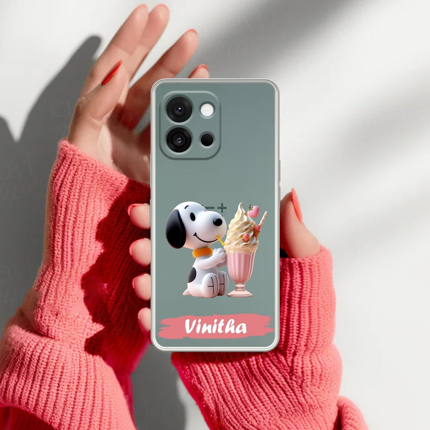 Snoopy Customize Transparent Silicon Case For OnePlus