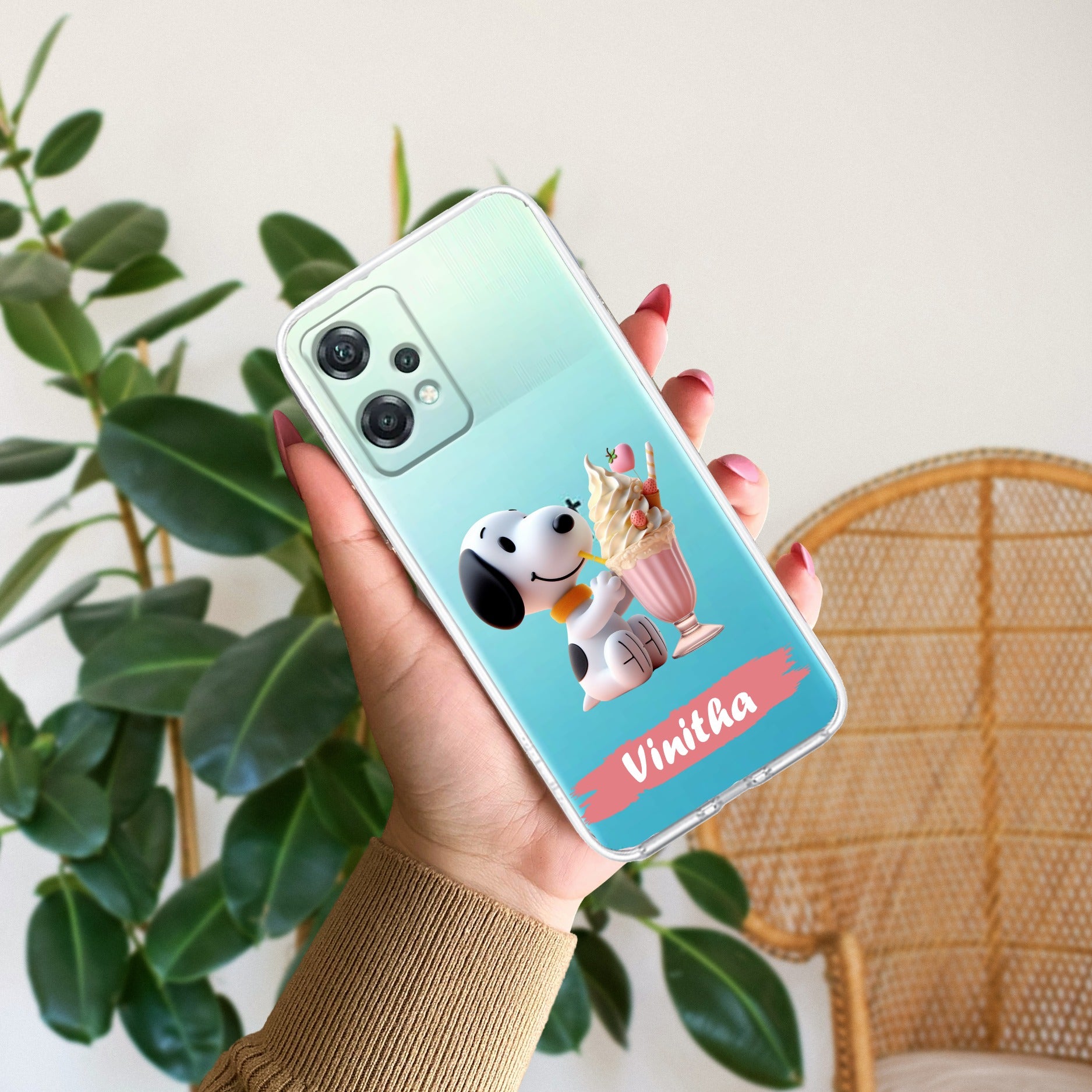 Snoopy Customize Transparent Silicon Case For OnePlus