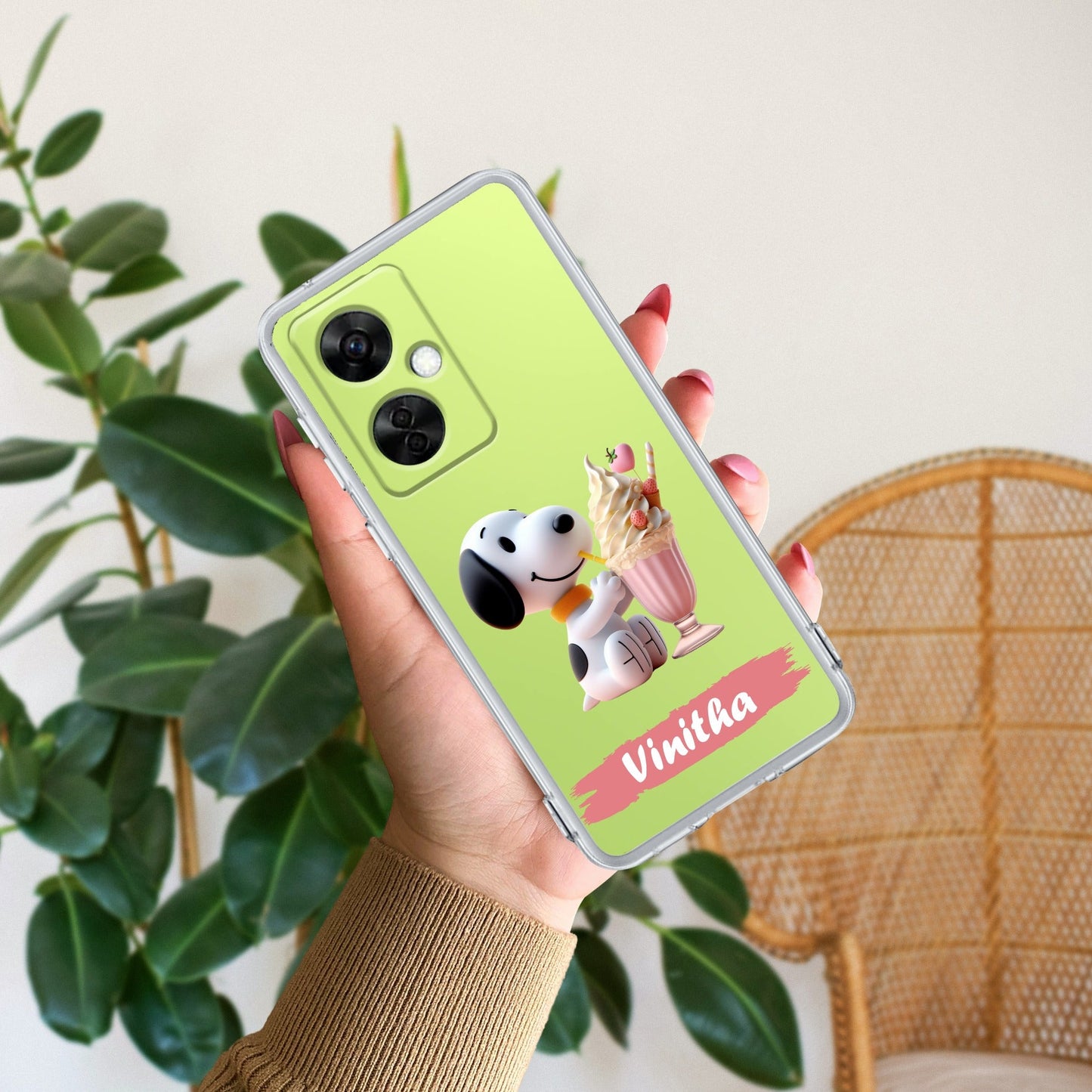 Snoopy Customize Transparent Silicon Case For OnePlus