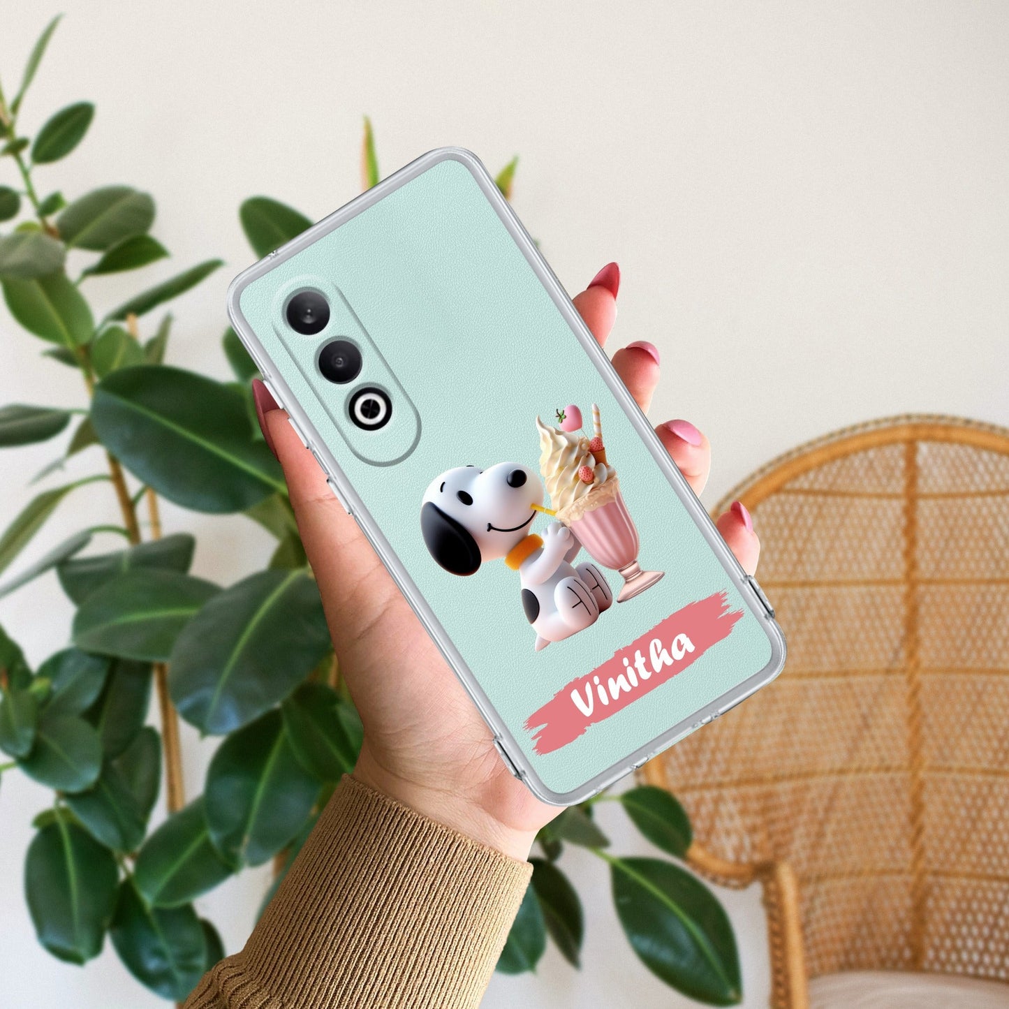 Snoopy Customize Transparent Silicon Case For OnePlus