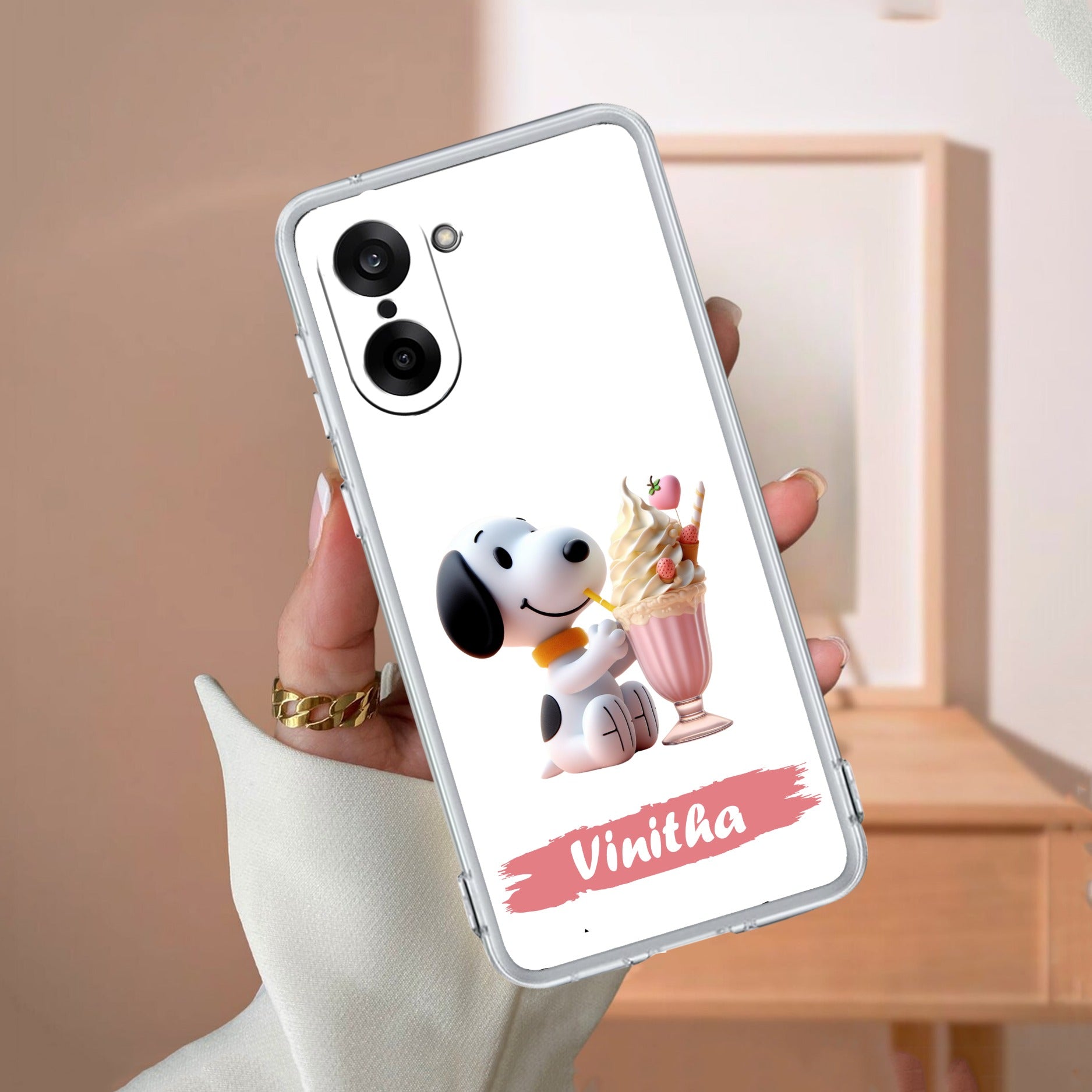 Snoopy Customize Transparent Silicon Case For OnePlus