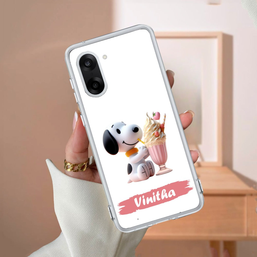 Snoopy Customize Transparent Silicon Case For OnePlus
