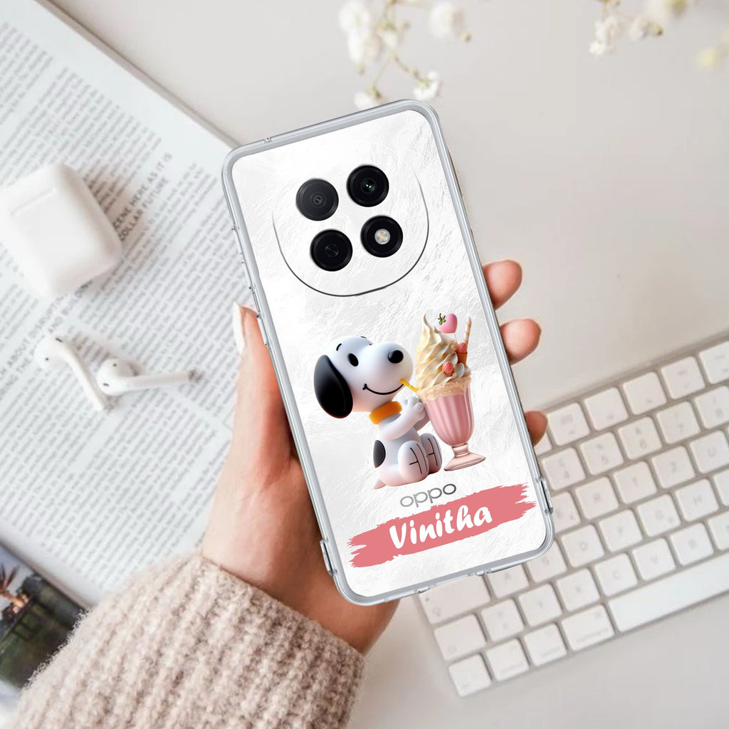 Snoopy Customize Anti Yellow Case For Oppo F29 Pro 5G