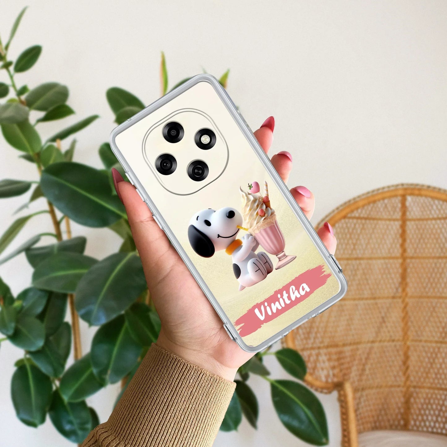 Snoopy Customize Transparent Silicon Case For Oppo - ShopOnCliQ