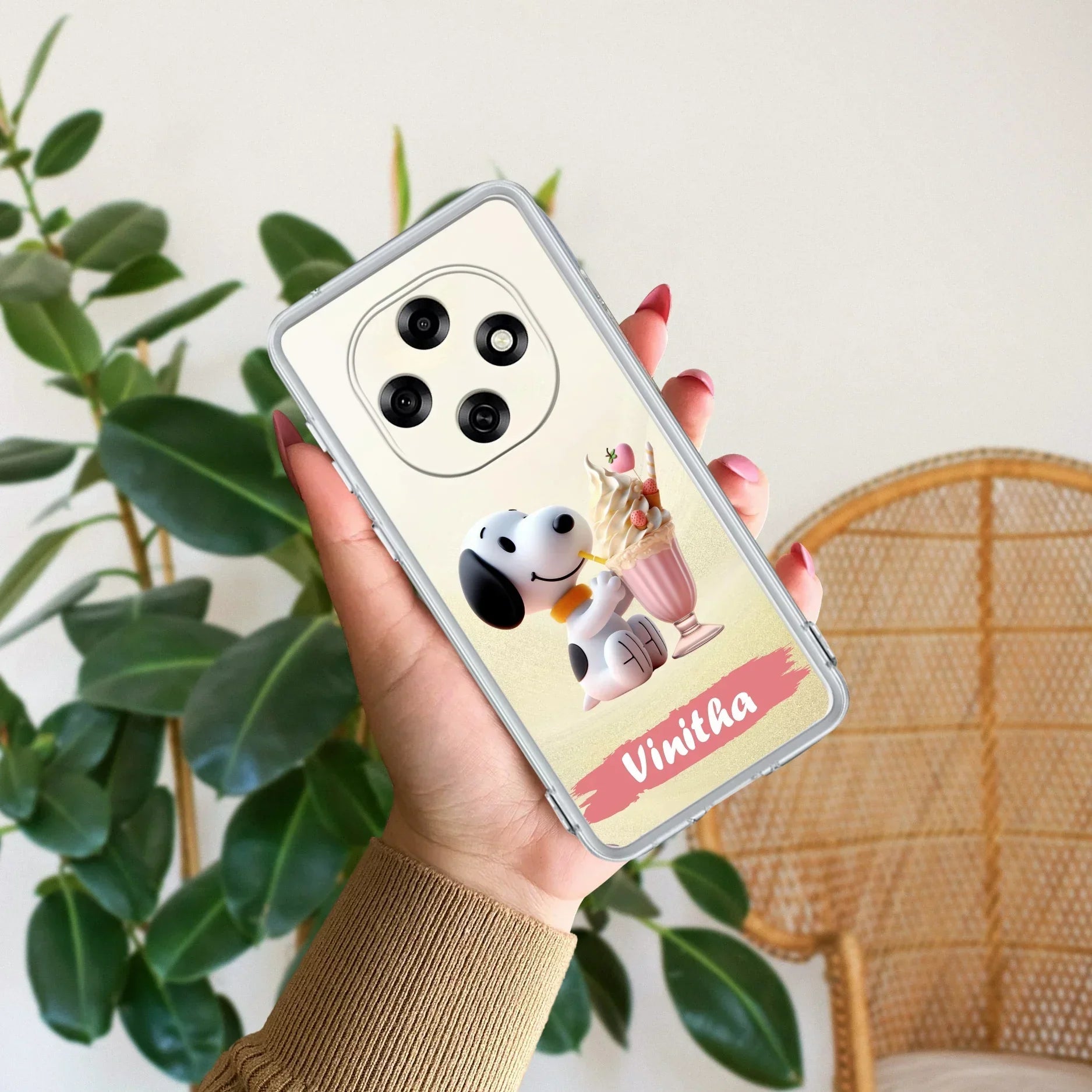 Snoopy Customize Anti Yellow Case For Oppo F31 Pro 5G
