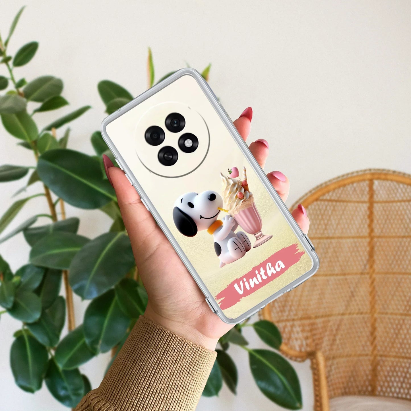Snoopy Customize Transparent Silicon Case For Oppo - ShopOnCliQ