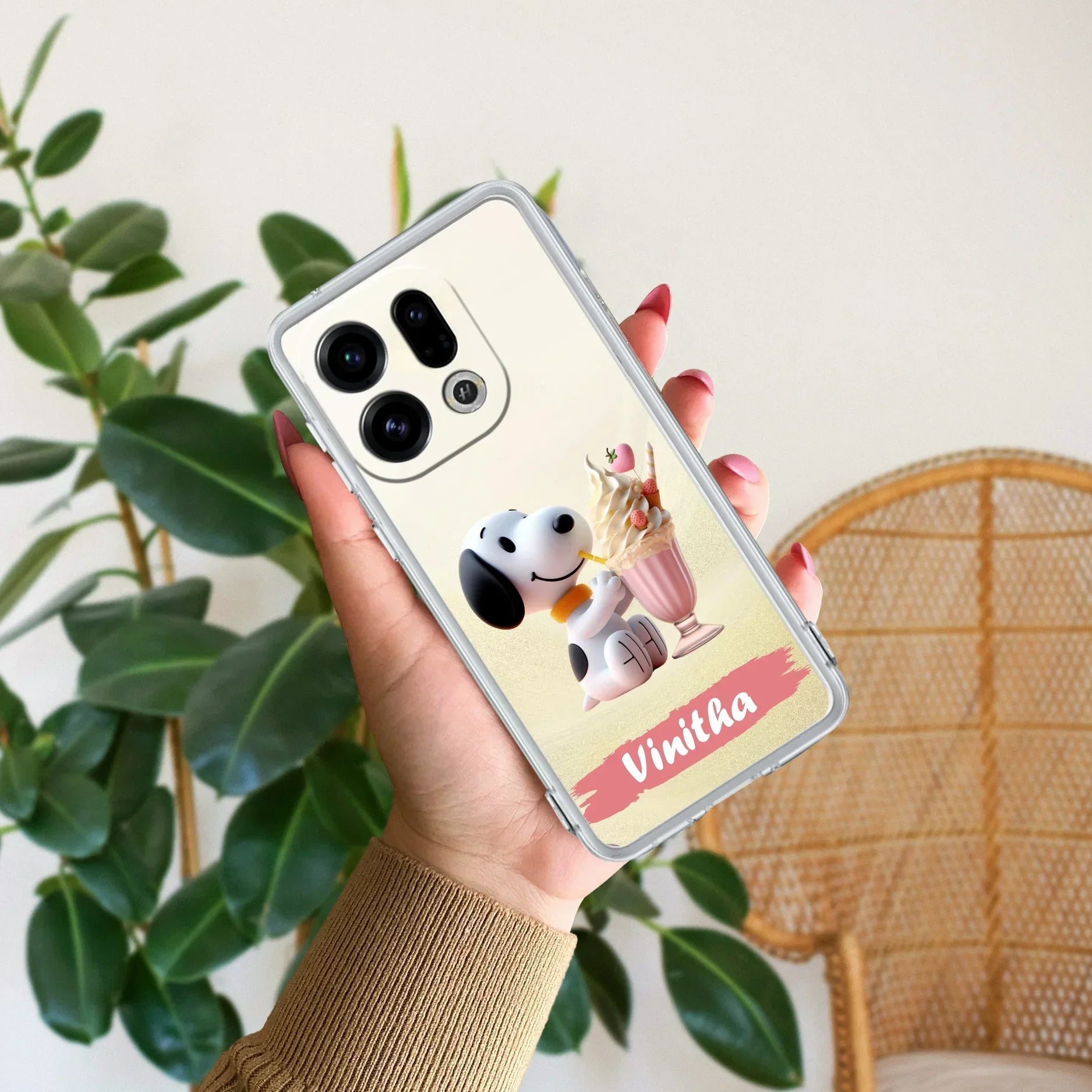 Snoopy Customize Anti Yellow Case For Oppo Find X9 5G