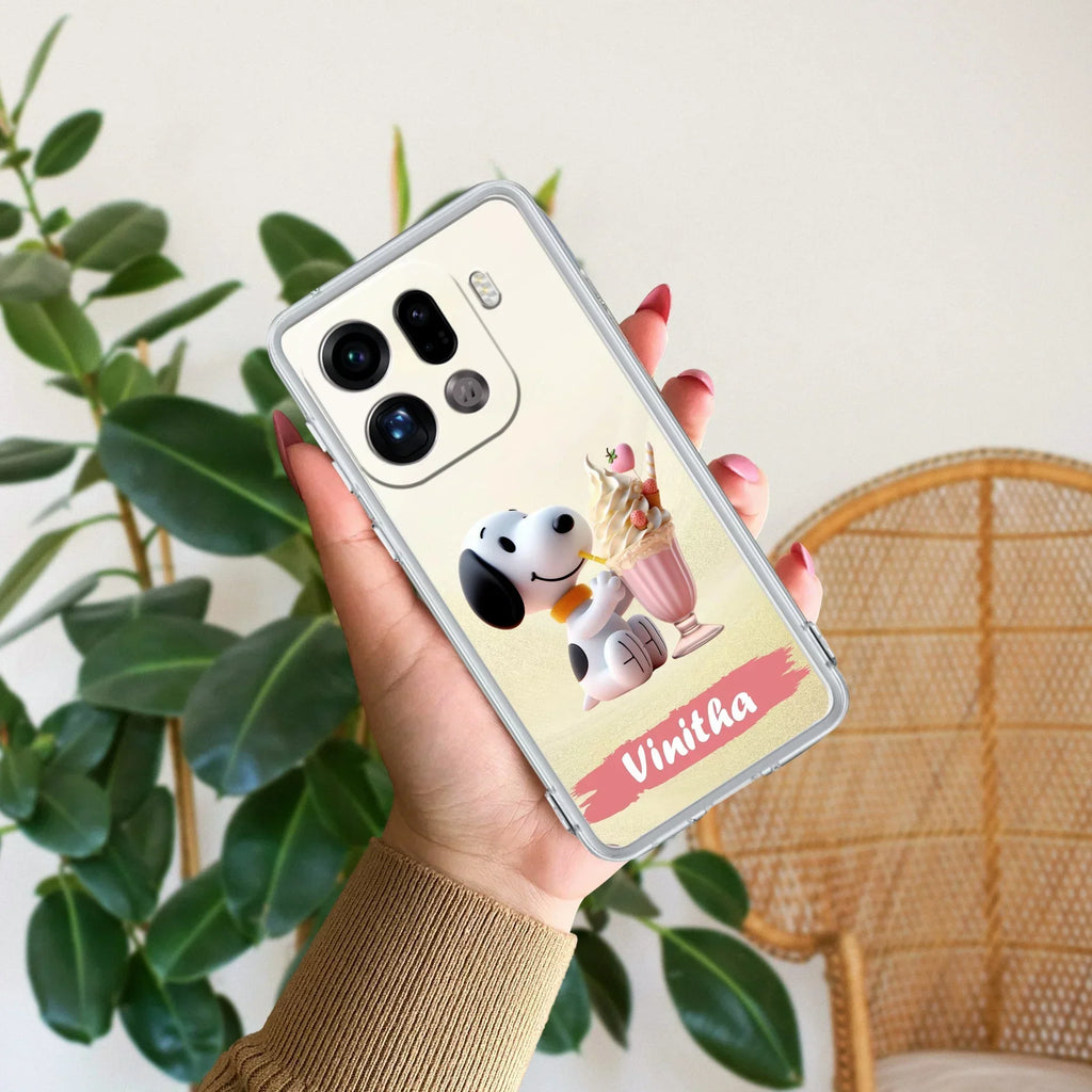 Snoopy Customize Anti Yellow Case For Oppo Find X9 Pro 5G
