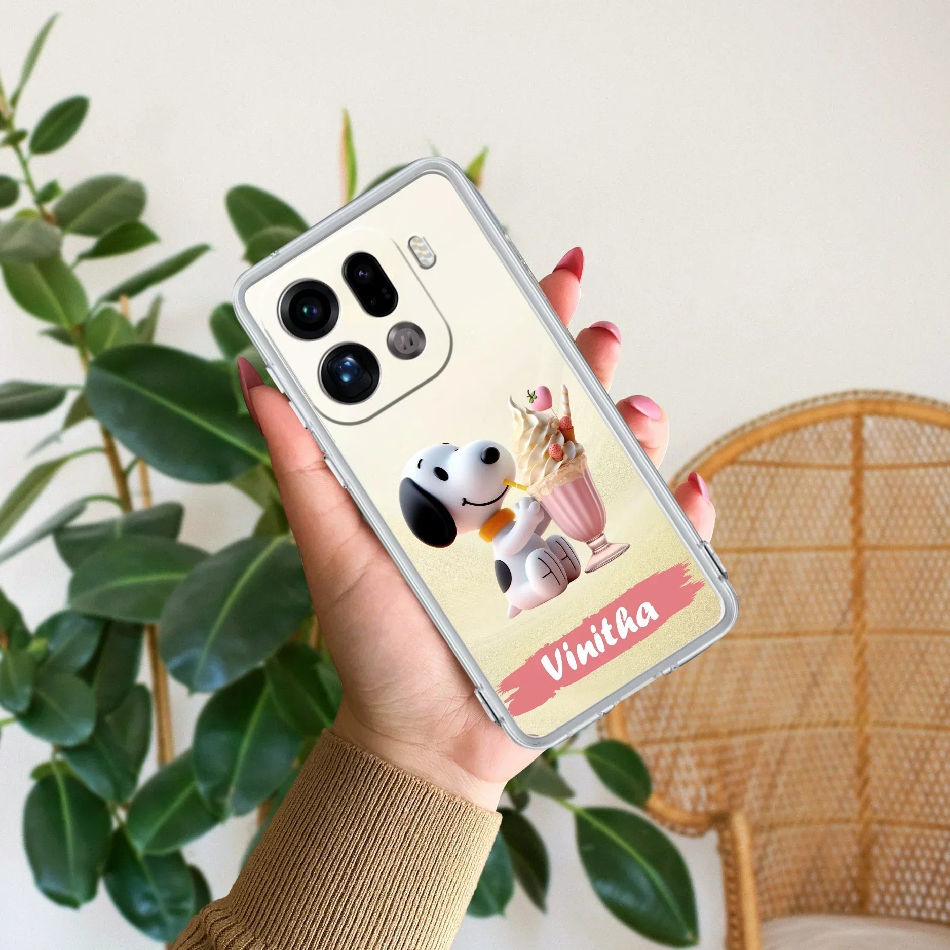 Snoopy Customize Anti Yellow Case For Oppo Find X9 Pro 5G