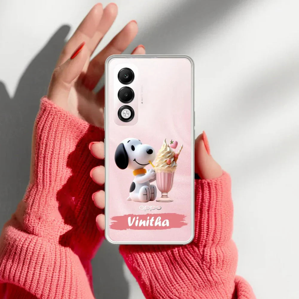 Snoopy Customize Transparent Silicon Case For Oppo - ShopOnCliQ