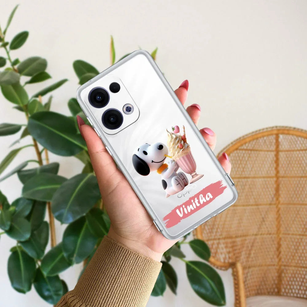 Snoopy Customize Transparent Silicon Case For Oppo - ShopOnCliQ