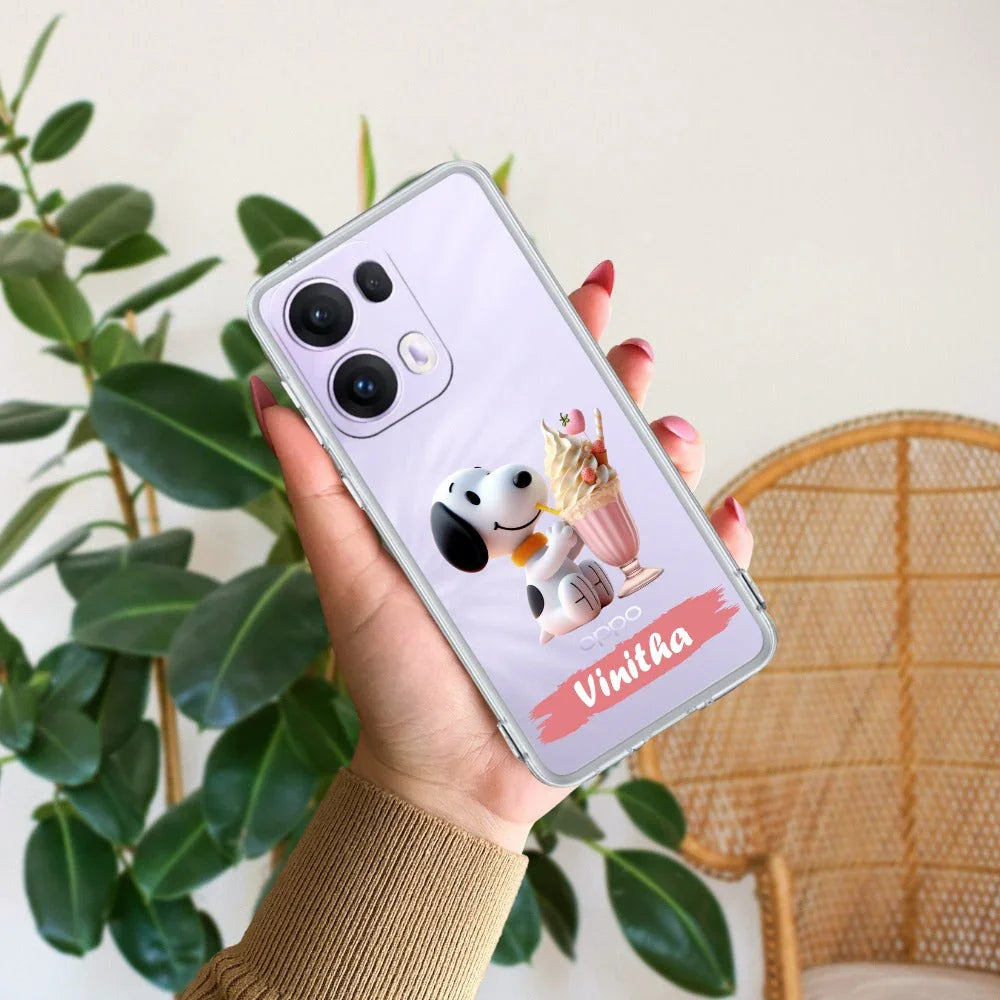 Snoopy Customize Transparent Silicon Case For Oppo - ShopOnCliQ