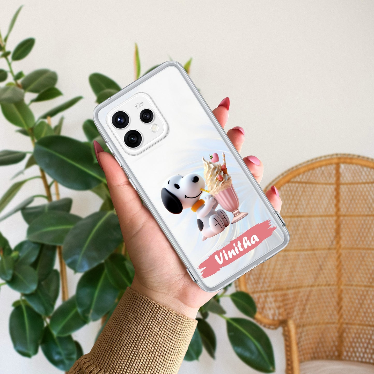 Snoopy Customize Transparent Silicon Case For Oppo