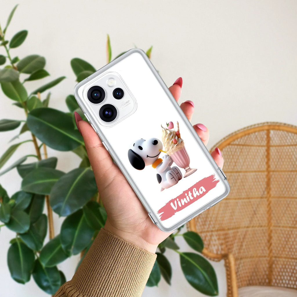Snoopy Customize Anti Yellow Case For Oppo Reno15 Pro 5G