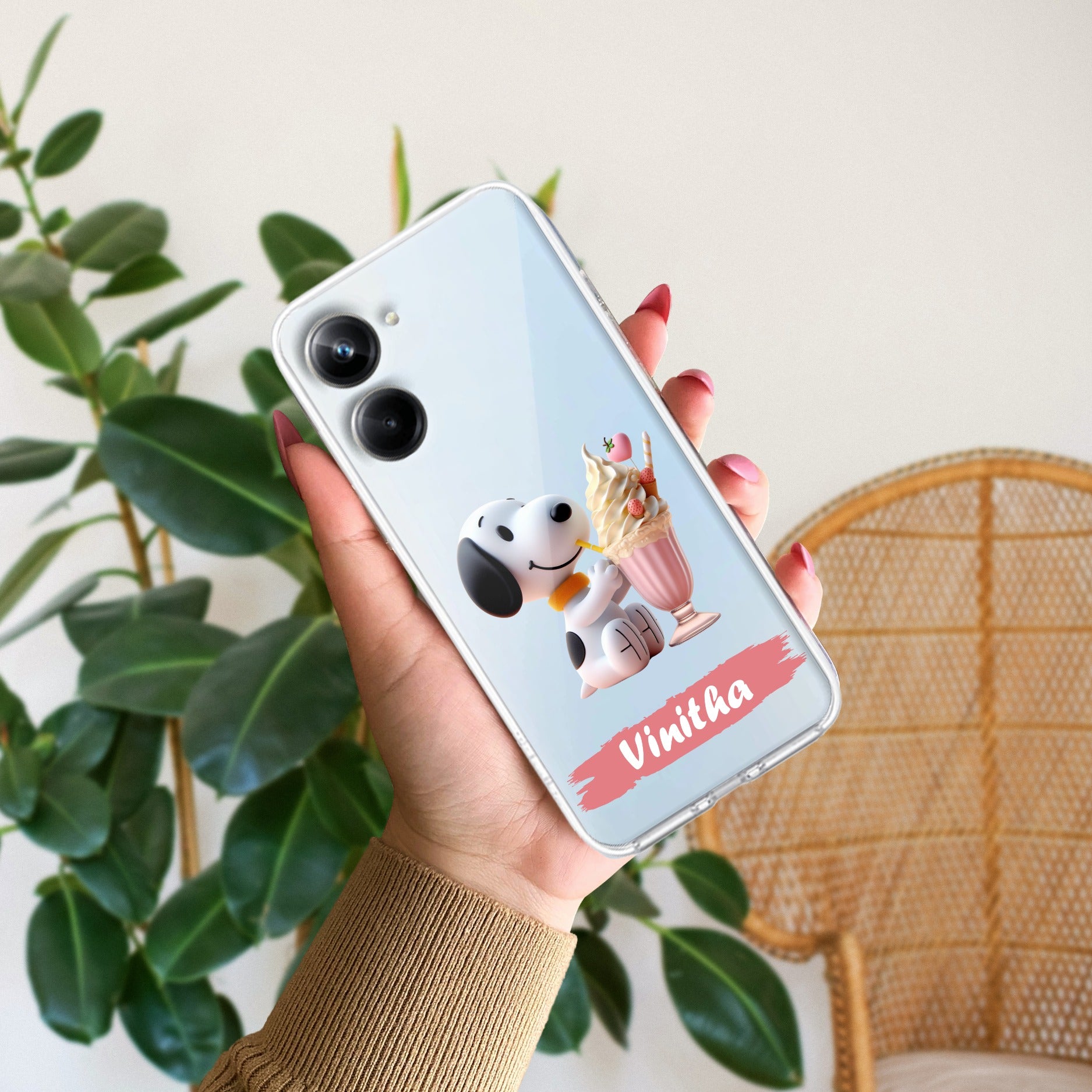 Snoopy Customize Anti Yelllow Case For Realme 10 Pro 5G