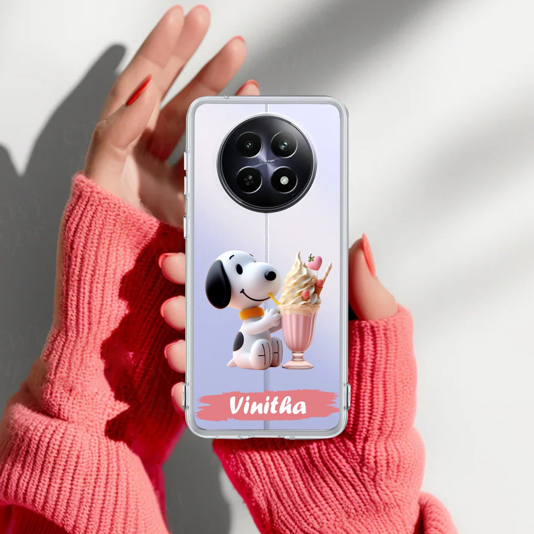 Snoopy Customize Transparent Silicon Case For Realme 13 Plus 5G