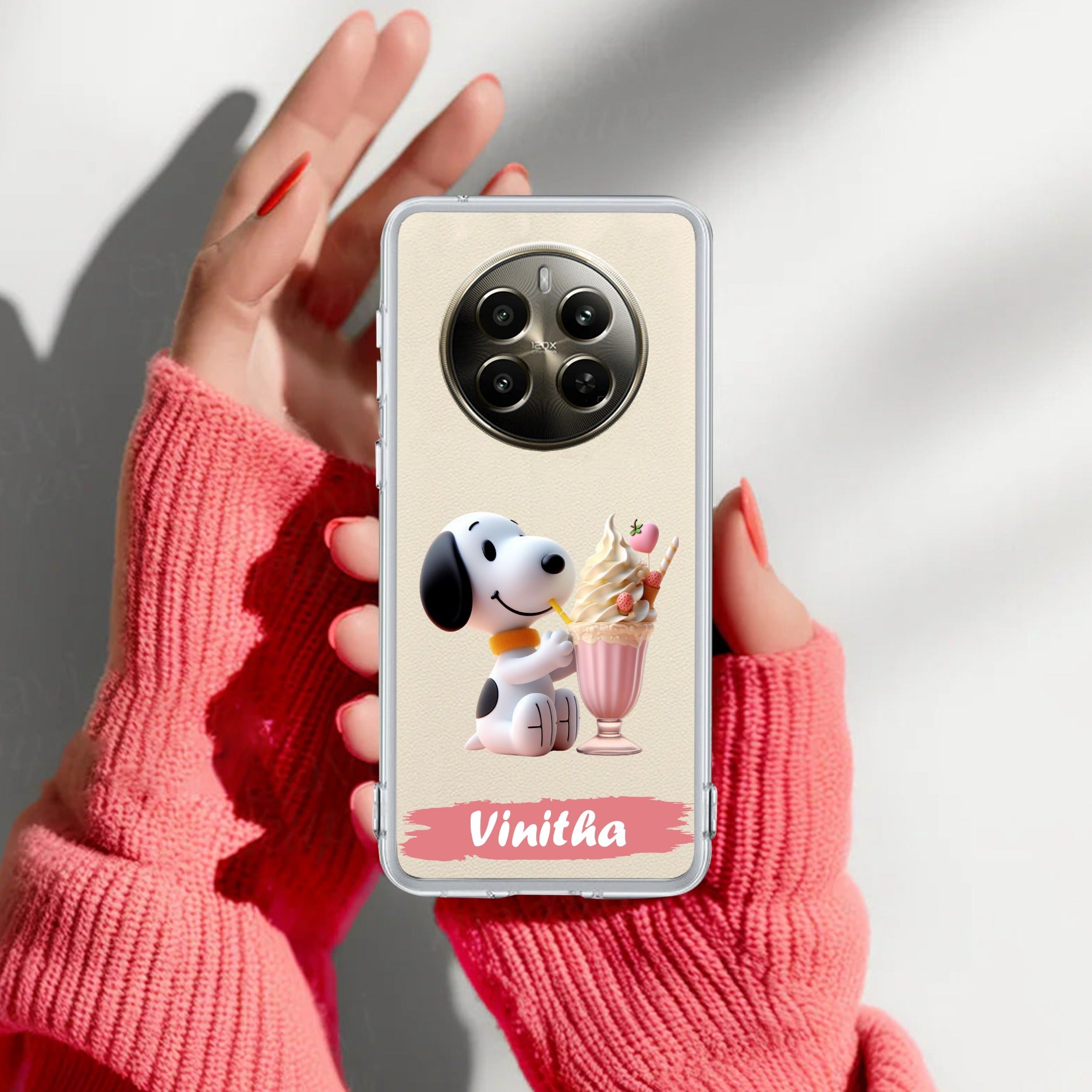Snoopy Customize Anti Yelllow Case For Realme 12 Pro 5G