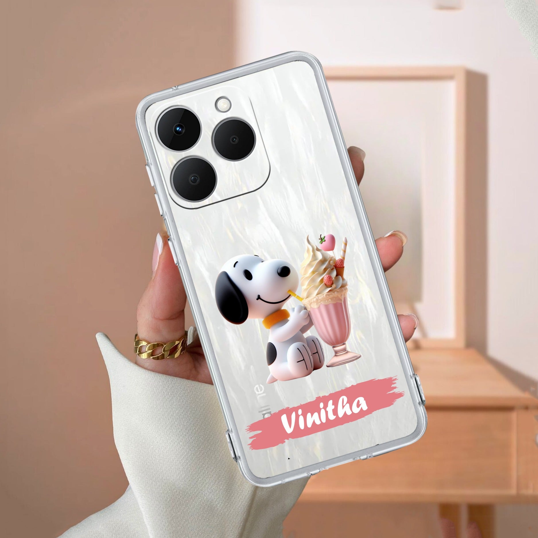 Snoopy Customize Anti Yellow Case For Realme 15T 5G