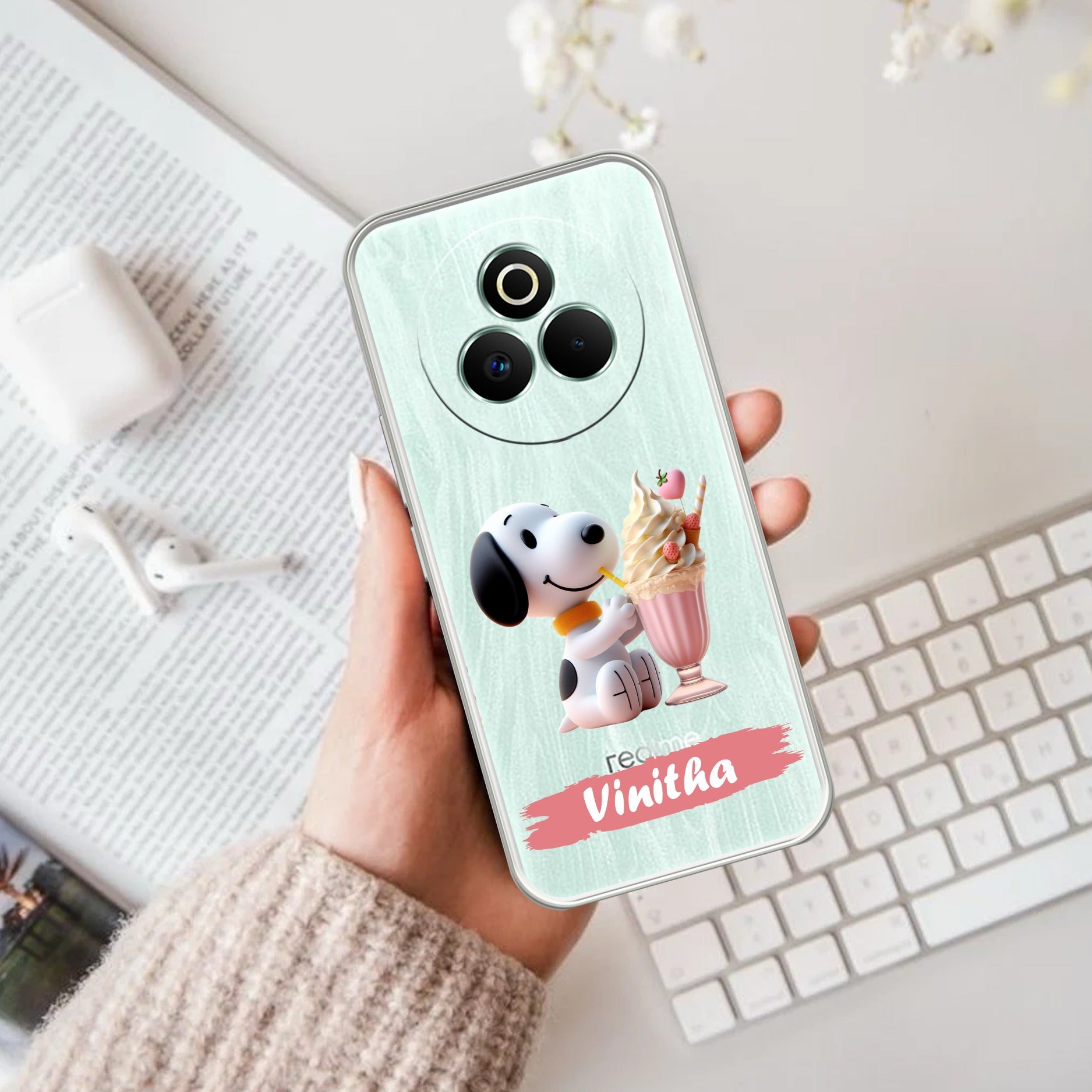 Snoopy Customize Anti Yelllow Case For Realme P3 Pro 5G