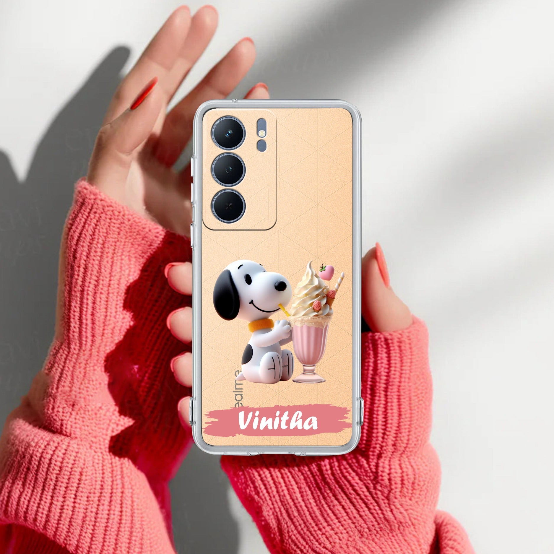 Snoopy Customize Transparent Silicon Case For Realme P3 Lite 5G