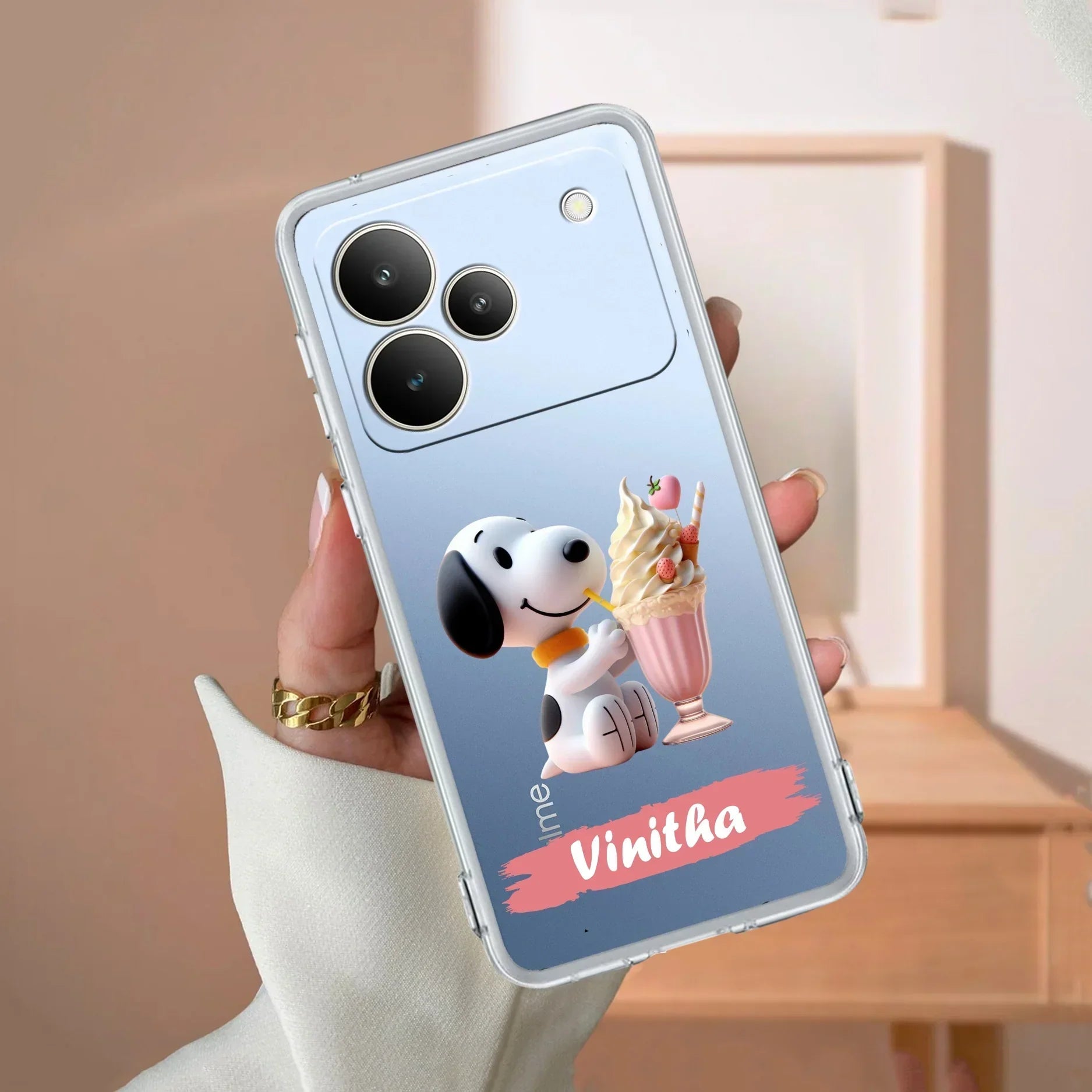 Snoopy Customize Transparent Silicon Case For Realme P4 5G