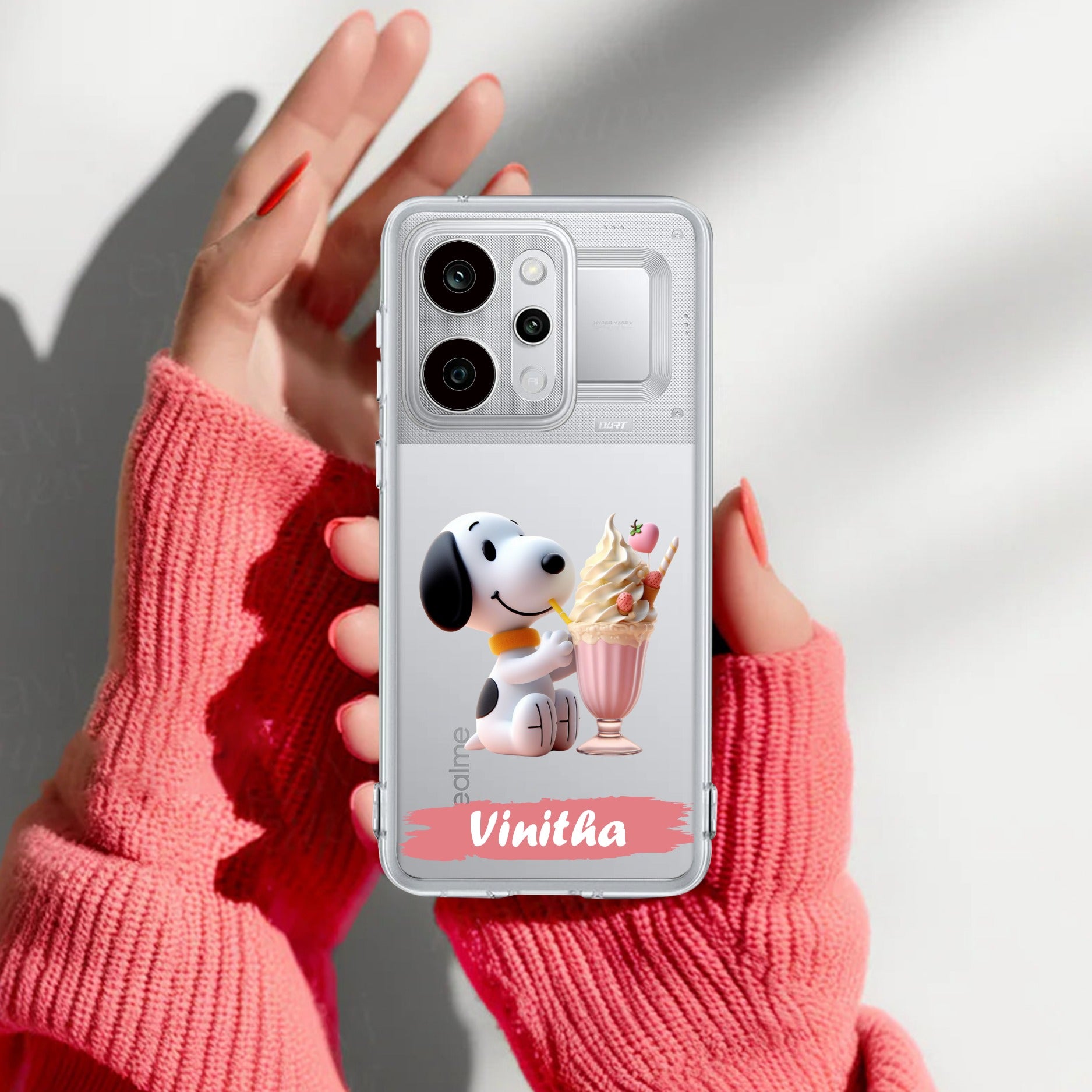 Snoopy Customize Anti Yelllow Case For Realme P4 Power 5G