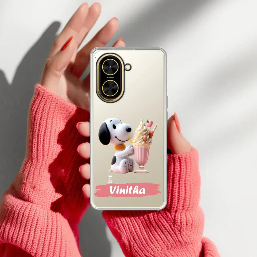 Snoopy Customize Transparent Silicon Case For Redmi/Xiaomi - ShopOnCliQ