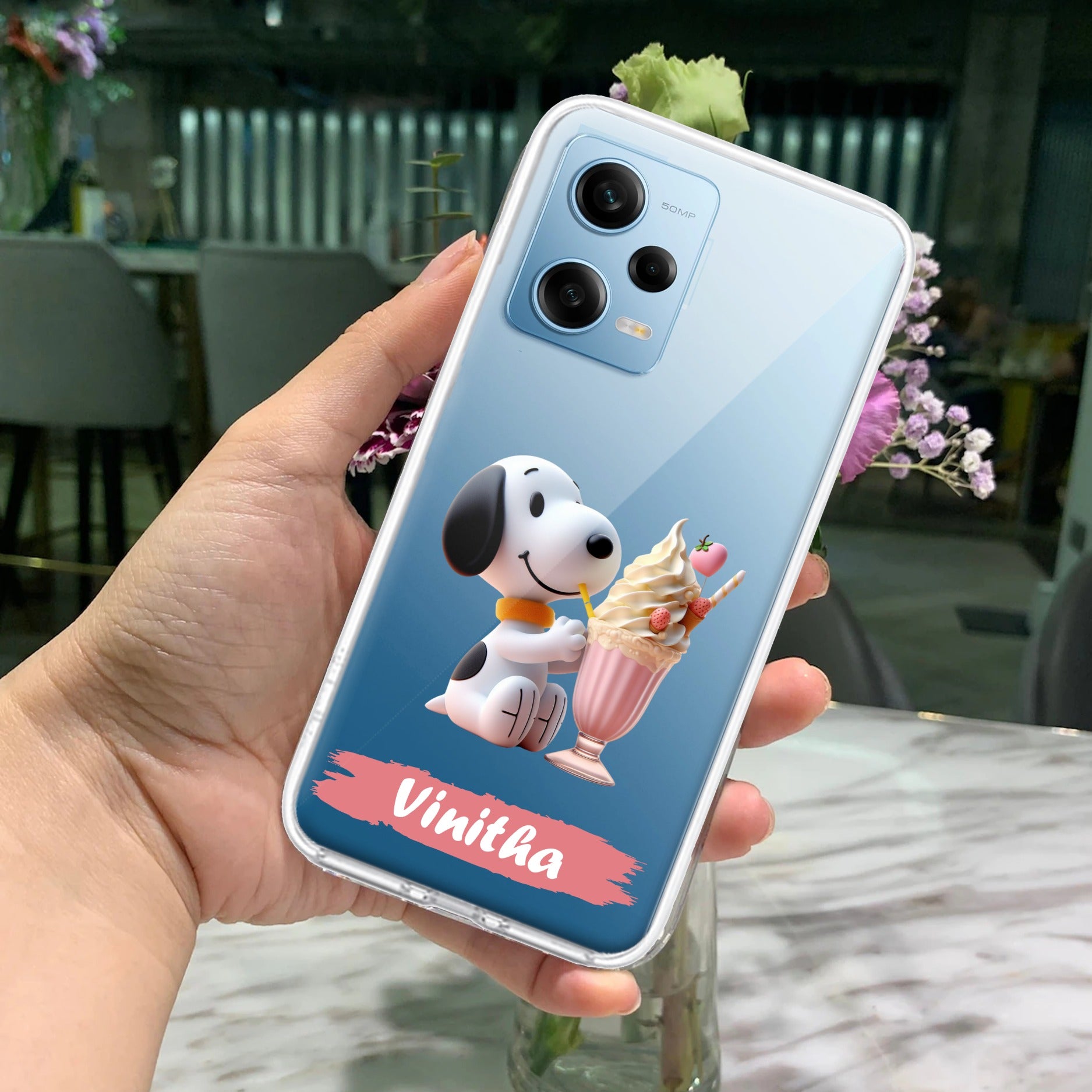 Snoopy Customize Transparent Silicon Case For Redmi/Xiaomi