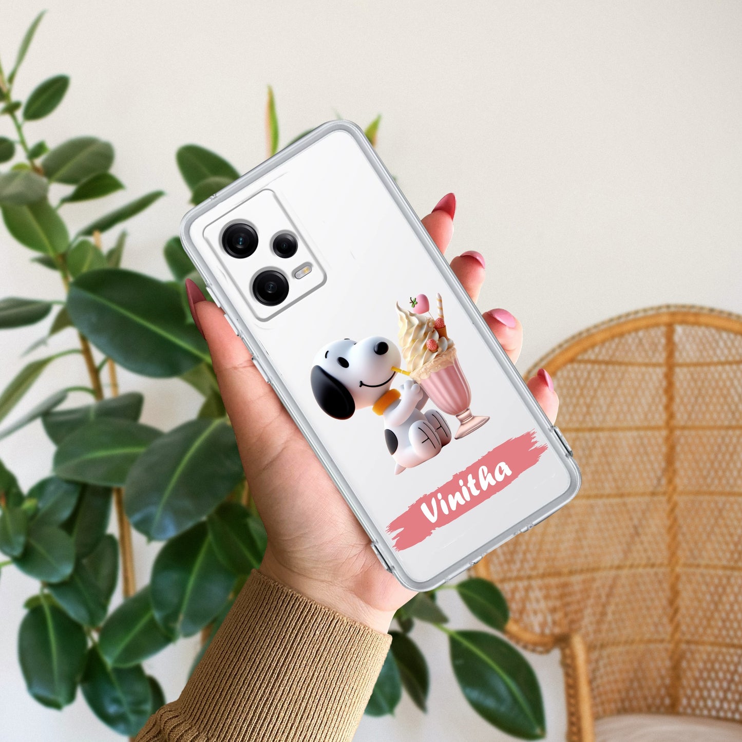 Snoopy Customize Transparent Silicon Case For Redmi/Xiaomi