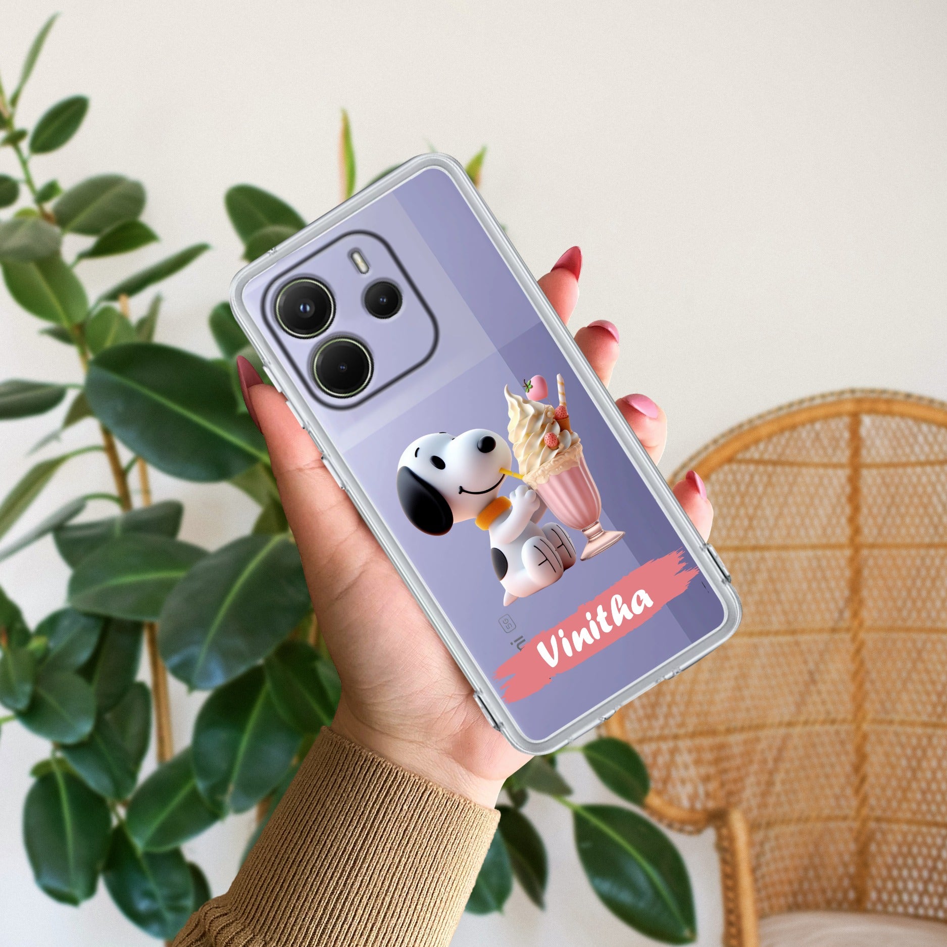 Snoopy Customize Anti Yellow Case For REDMI Note 14 SE 5G