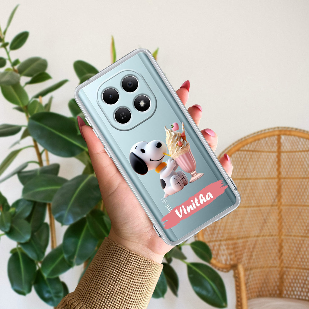 Snoopy Customize Anti Yellow Case For Redmi Note 15 5G
