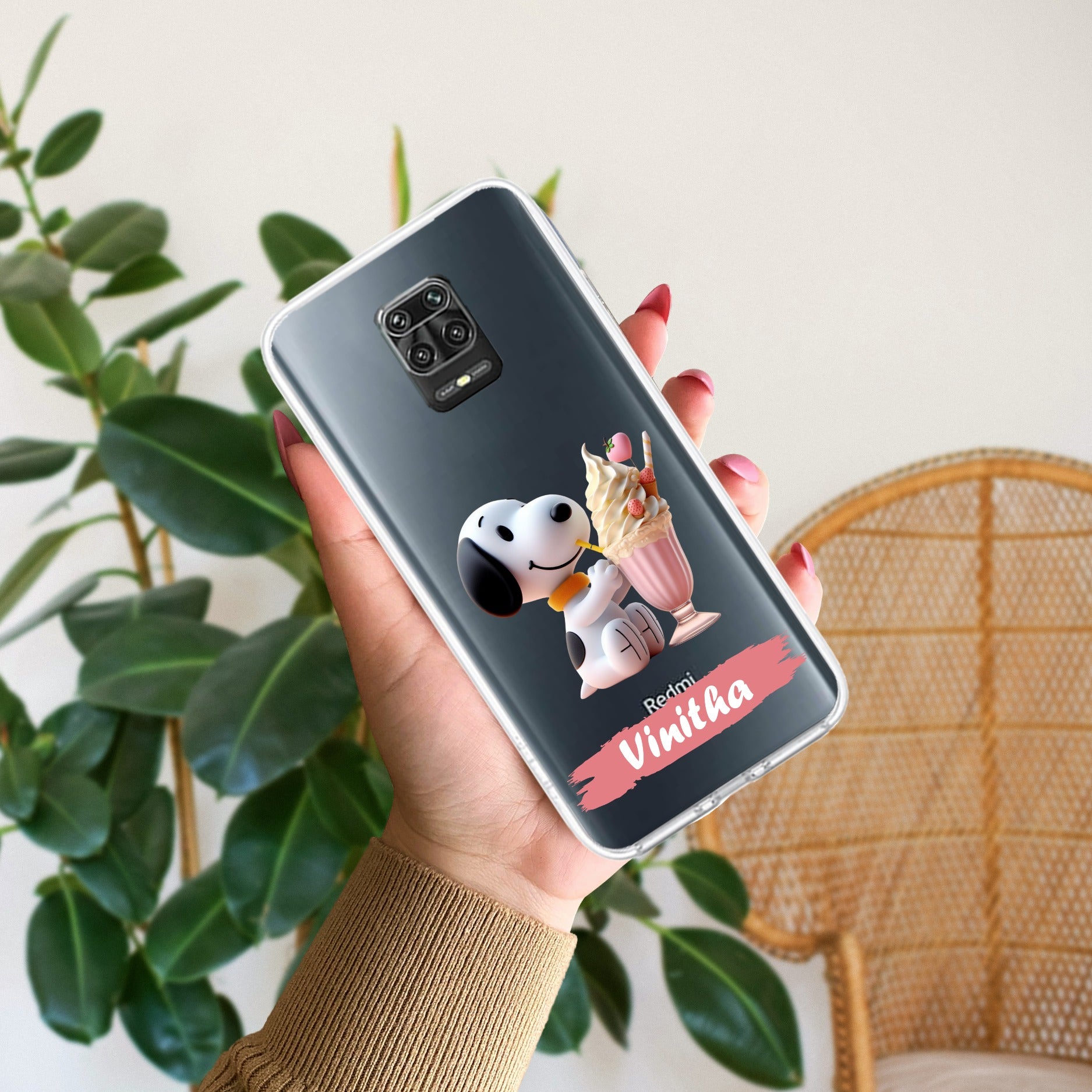 Snoopy Customize Transparent Silicon Case For Redmi Note 15 Pro Plus 5G