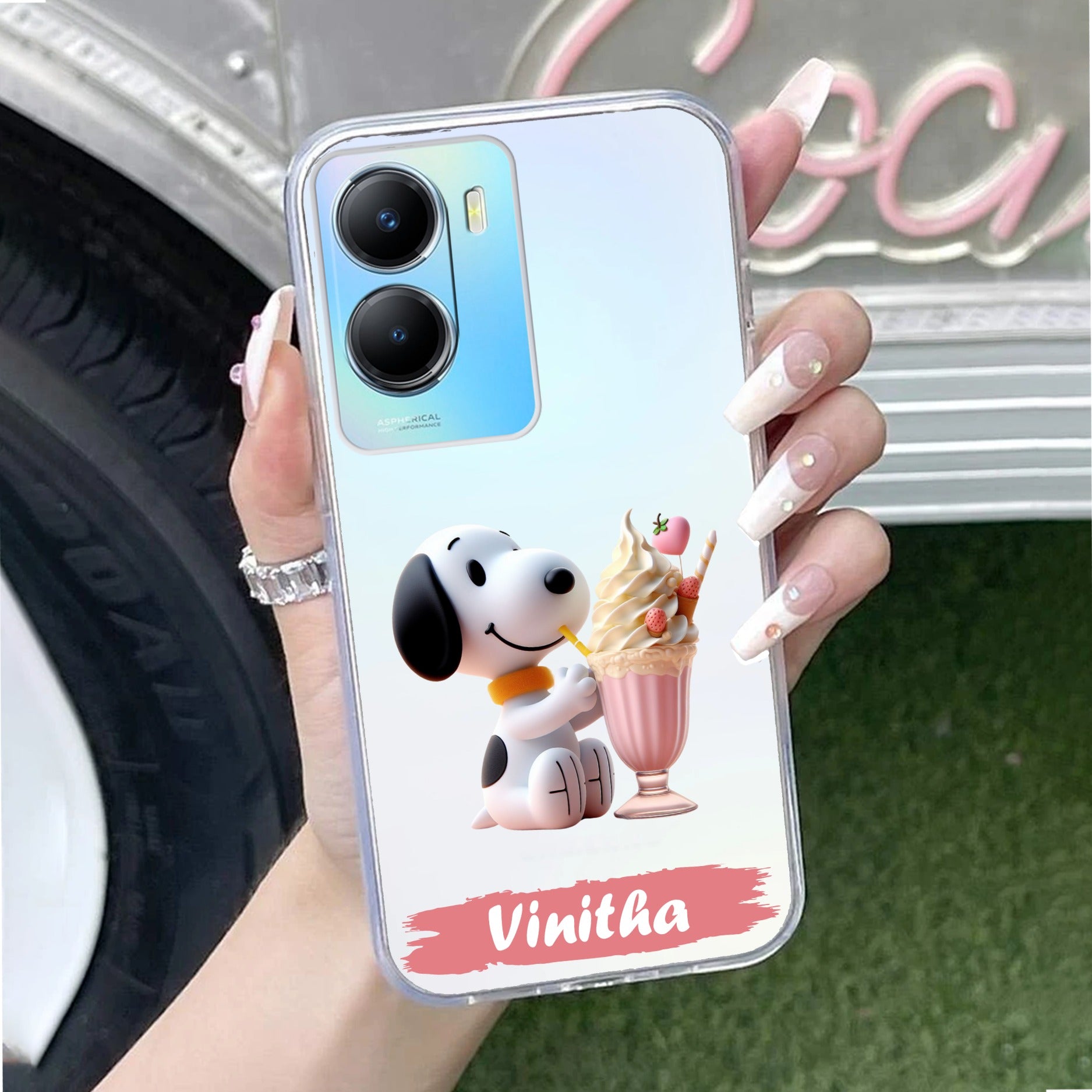 Snoopy Customize Transparent Silicon Case For Vivo T2x 5G