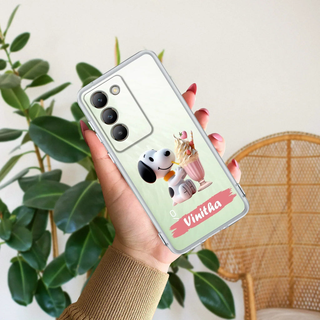 Snoopy Customize Transparent Silicon Case For Vivo Y200e 5G