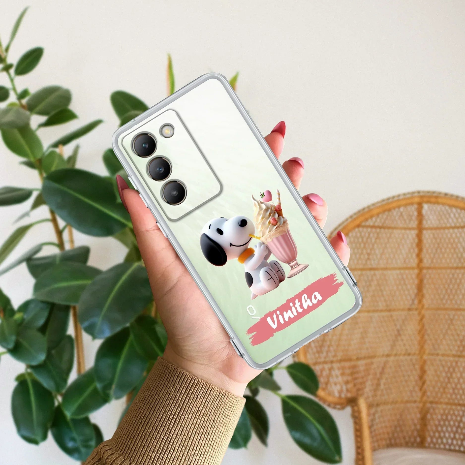 Snoopy Customize Transparent Silicon Case For Vivo Y200e 5G